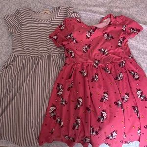 2 super soft girl dresses size 6 with pockets.  Gently used.